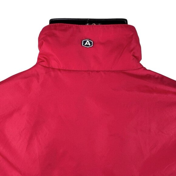 VTG Y2K Abercrombie & Fitch 092 Windbreaker Full Zip Jacket Red Women’s M Lined - Picture 5 of 11